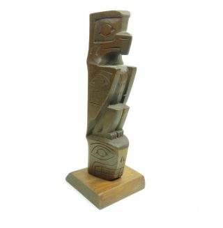 Native American Indian Totem Pole carving 8.  5 