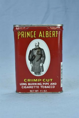 Vintage Prince Albert Crimp Cut Pipe & Cigarette Tobacco Tin Full 08112