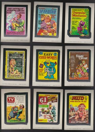 1974 Topps Wacky Packs Series 11 Complete Set 30/30 Nm - Packages Decay Cult 45
