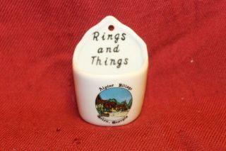 Rings And Things Ring Holder Porcelain " Alpine Village Helen Georgia "