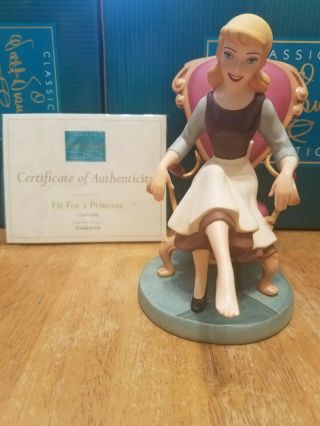 Wdcc " Fit For A Princess " Signed By Ilene Woods Cinderella With