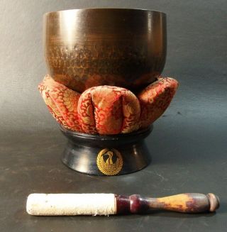 Or1908 Japanese Buddhist Bronze Bell Gong Singing Bowl Orin 18.  1 Cm / 7.  1 "