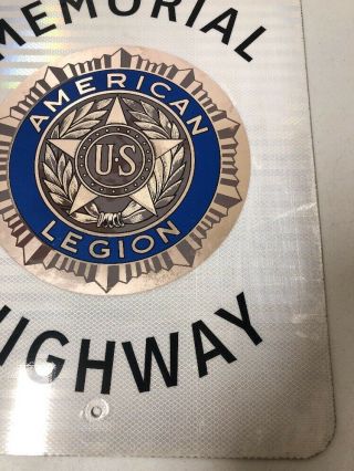 Authentic Retired Texas American Legion Memorial Highway Sign 18x24” 4