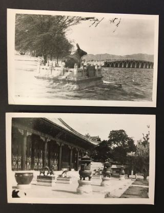 The Summer Palace Peiping China Vintage 24 Small Photos Souvenir 1945 - 1949 USMC 6