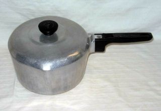 Vintage Wagner Ware Sidney - 0 - Magnalite 3 Qt Sauce Pot With Lid 4683 P