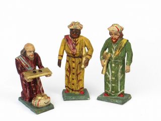 Czech Christmas Nativity Scene Wooden Figures - Three Kings
