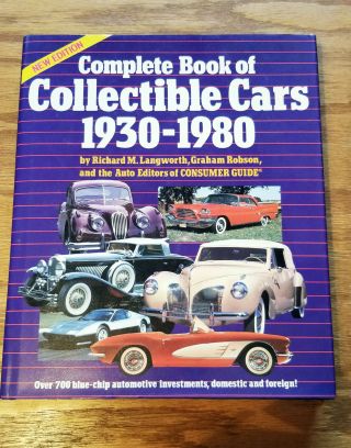 Vintage Complete Book Of Collectible Cars 1930 - 1980