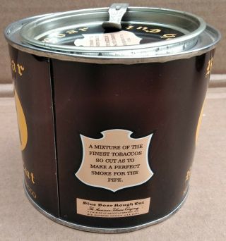 Blue Boar Rough Cut Pipe Tobacco 7 oz Pry Lid Tin Can Very Good Strong Colors 4