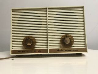 Philco Twin Speaker Am Tube Radio 1959 Model J845 - 124 Parts Restoration Project