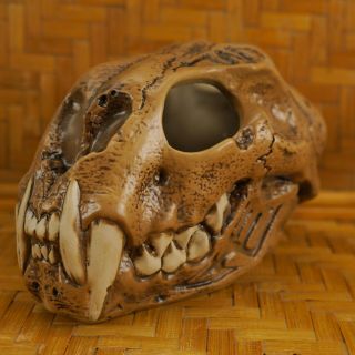 Tiki Mug Panther Skull Undertow Thor Tiki Farm Phoeniz,  Az Swizzle & Postcard,