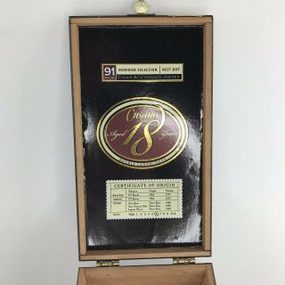 Cusano Double Connecticut Wood Cigar Box Flip Top Lid Aged 18 Years Churchill 2