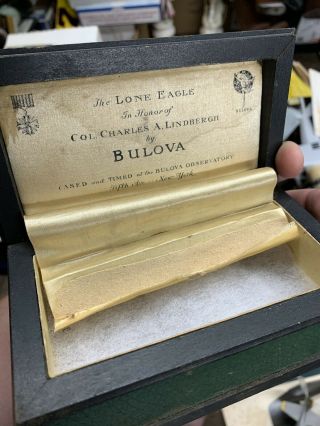 Charles Lindbergh Bulova Watch Box