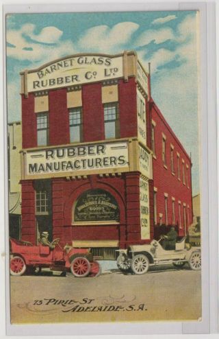 Vintage Postcard F.  W.  Niven Advertising Barnett Glass & Rubber Adelaide 1900s