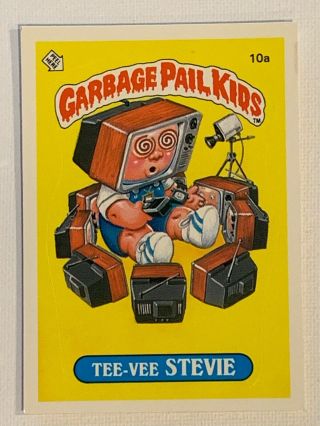1985 Topps GPK Garbage Pail Kids 1st Series 10a Tee - vee Stevie 10b Geeky Gary 2