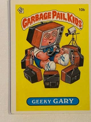 1985 Topps GPK Garbage Pail Kids 1st Series 10a Tee - vee Stevie 10b Geeky Gary 3