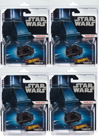 Qty 4 2019 Sdcc Mattel Star Wars Hot Wheels Mouse Droid Die - Cast Character Car