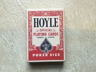 Vintage Hoyle Official Playing Cards Poker Size With Tax Stamp