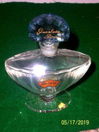 Vintage Guerlain Baccarat Shalimar Perfume Bottle 5 3/4 " Ht