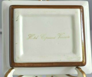 Vintage HOTEL CAPRIANI Venezia Venice Italy Pottery Trinket Dish Card Tip Tray 2