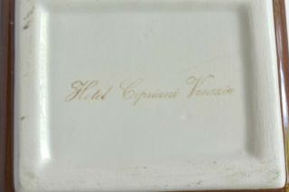 Vintage HOTEL CAPRIANI Venezia Venice Italy Pottery Trinket Dish Card Tip Tray 3