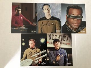 5 Star Trek Autographed 8x10 Photos
