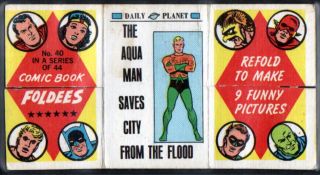 1966 Topps Comic Book Foldees - Aquaman 40 Justice League Dc