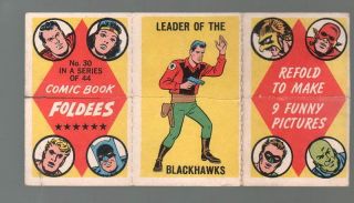 1966 Topps Comic Book Foldees - Blackhawk 30 Dc