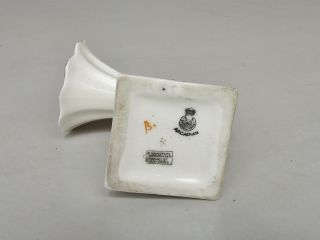 Vintage crested china souvenir model Horn Gramophone / Phonograph - Clay cross 6