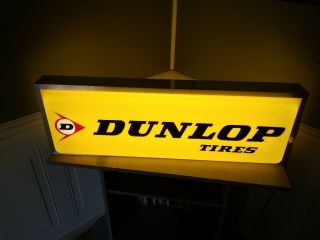 Dunlop Tires Double Sided Lighted Sign 36 " X 12 " X 6 "