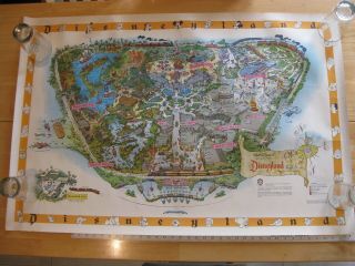 Original1958b (rolled) Anaheim Disneyland Park California Large Wall Map