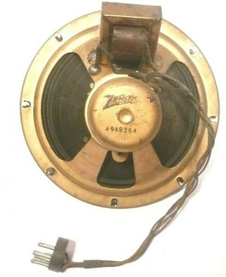Vintage Zenith 6s439 Tabletop: 6 & 1/2 " Field Coil Speaker 989 Ohms Fc