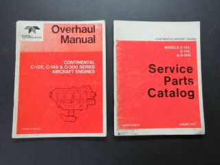 Continental Aircraft Engines Models C - 125 C - 145 O - 300 Overhaul & Parts Manuals