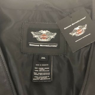 Harley - Davidson Mens Size 2xl Black Pathway Leather Vest 98103 - 02vm/022l Nwt