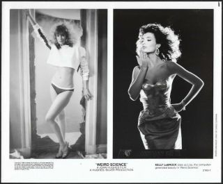 Vintage 1985 Kelly Lebrock 80s Sex Symbol Weird Science Double Pin - Up Photograph
