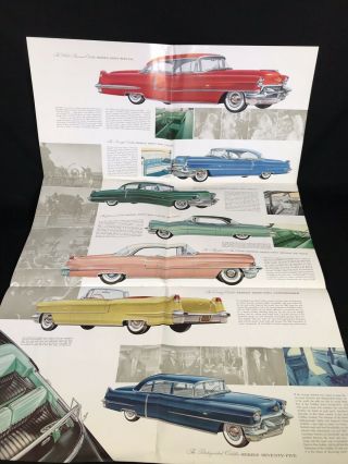 Vtg 1956 Cadillac Car Dealer Sales Brochure Fold Out Poster