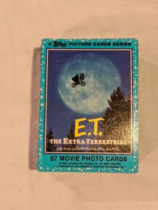 Vintage E.  T.  The Extra Terrestrial 1982 Full Set Of Topps Trading Cards