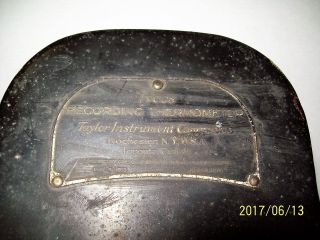 CAST IRON,  PUNK ART,  RECORDING THERMOMETER,  ANTIQUE,  TAYLOR,  TYCO,  Rochester,  NY 3
