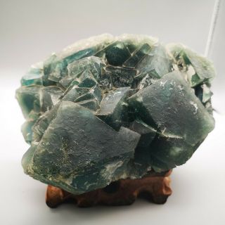 5.  7lb Natural Large Crystal Green Fluorite Cluster Mineral Crystal T240