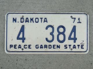 1971 North Dakota Dealer License Plate.