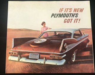 Vtg 1959 Plymouth Car Dealer Advertising Sales Brochure