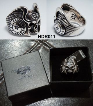 Harley Davidson ® Thierry Martino Sterling Silver Wing Skull Ring