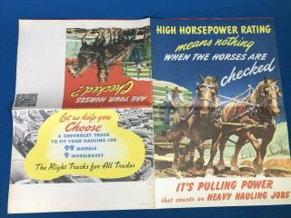 Vtg 1946 Chevrolet Chevy Pickup & Hauling Truck Mail Advertising Sales Brochure 5