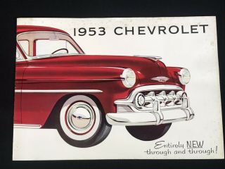 Vtg 1953 Chevrolet Chevy Car Dealer Advertising Sales Brochure