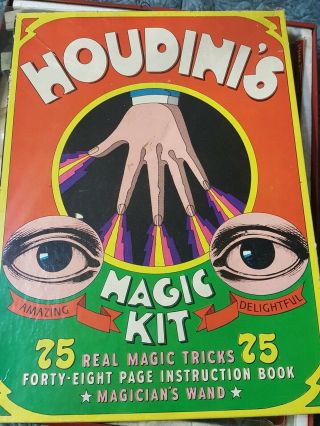 Vintage 1967 Houdini’s Magic Kit By Platt & Munk Nyc (remarkable) Nr