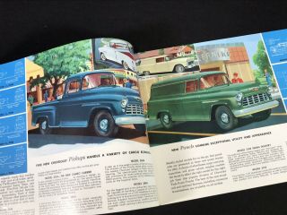 Vtg 1955 Chevrolet Chevy Task Force Truck Line Dealer Sales Brochure 2