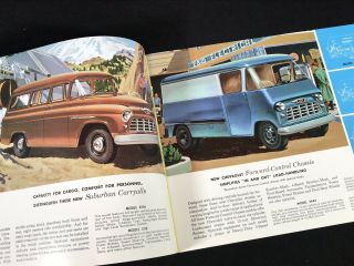 Vtg 1955 Chevrolet Chevy Task Force Truck Line Dealer Sales Brochure 3