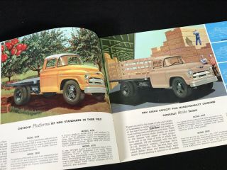 Vtg 1955 Chevrolet Chevy Task Force Truck Line Dealer Sales Brochure 4