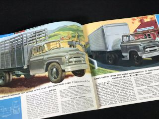 Vtg 1955 Chevrolet Chevy Task Force Truck Line Dealer Sales Brochure 5