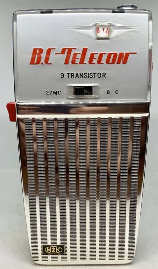 Vintage B.  C Telecon 9 Transistor Radio
