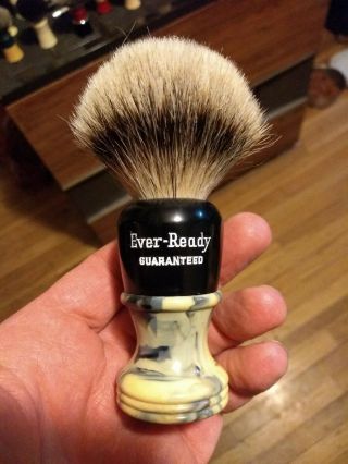 Vintage Ever Ready Shaving Brush 22mm Silver Tip Badger Knot